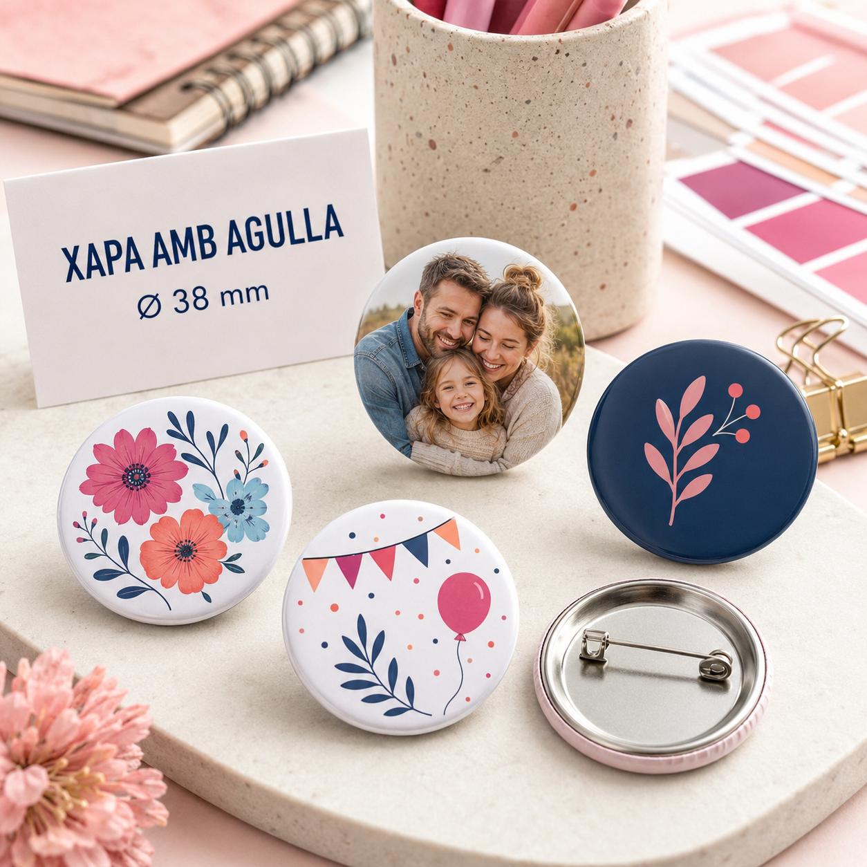 Xapa personalitzada Ø 38 mm