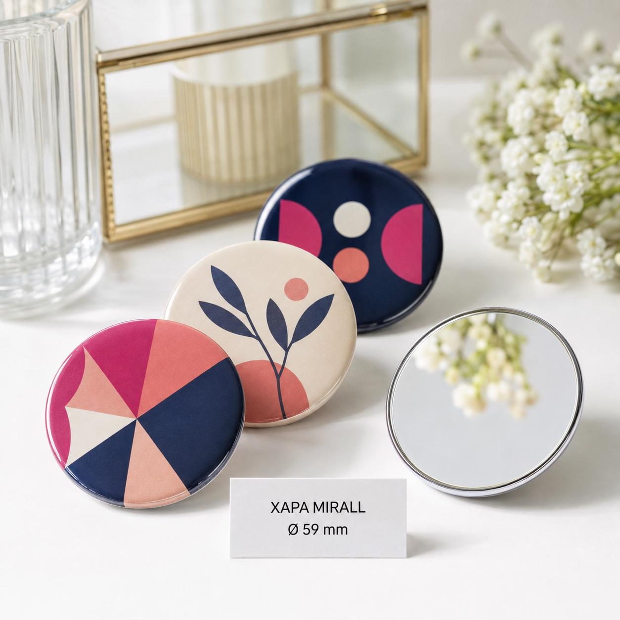 Xapa mirall personalitzada Ø 59 mm