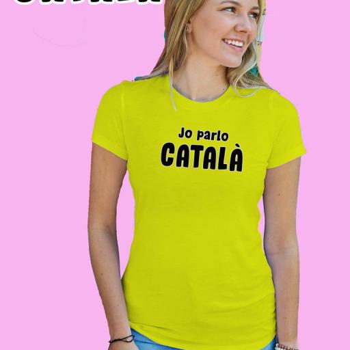  Jo parlo Català samarreta de dona B/N/G [1]