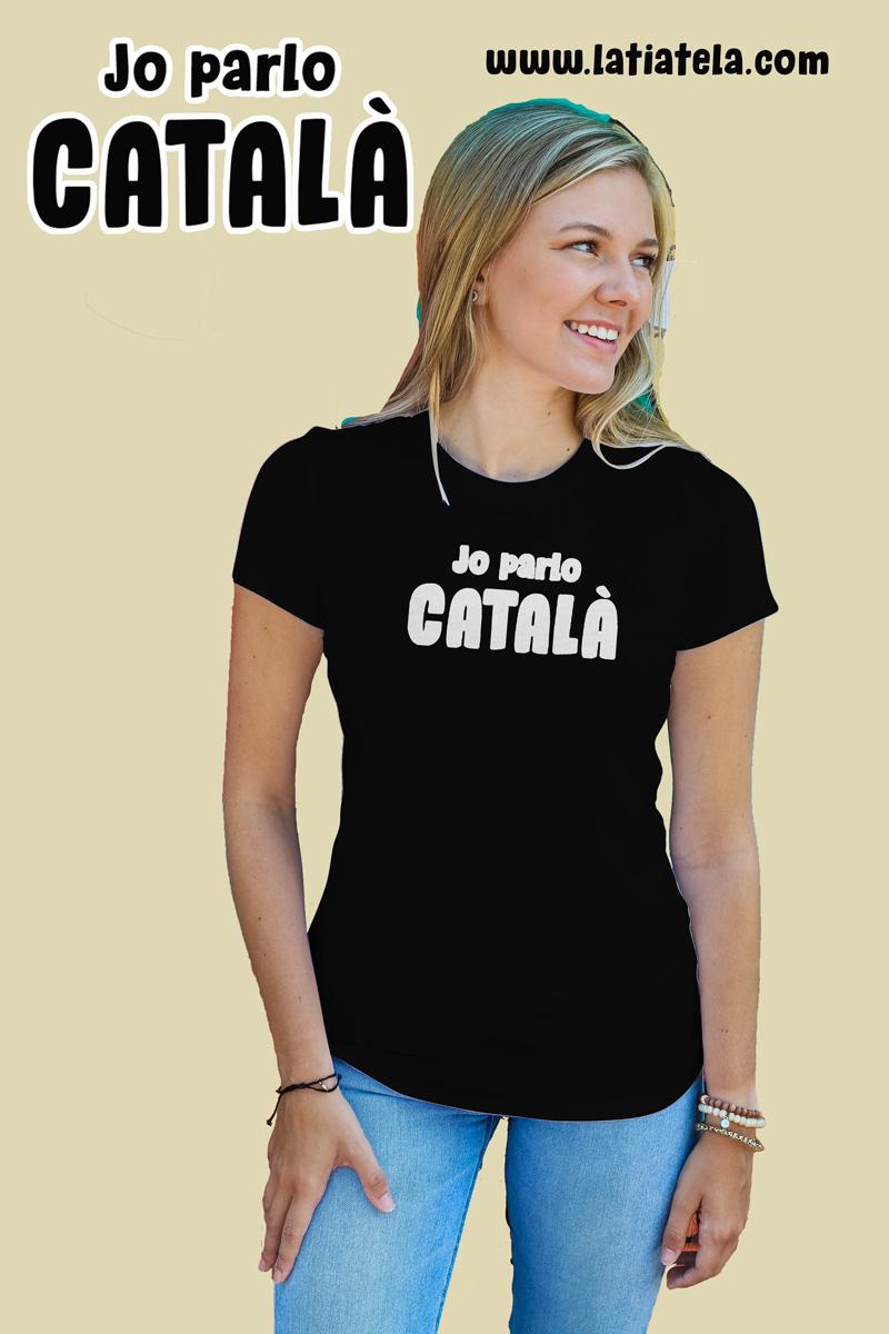  Jo parlo Català samarreta de dona B/N/G