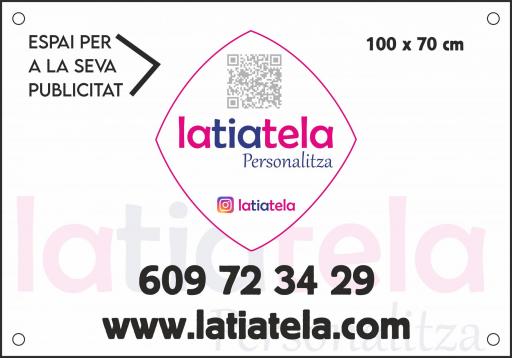 Pancarta publicitat per a les obres