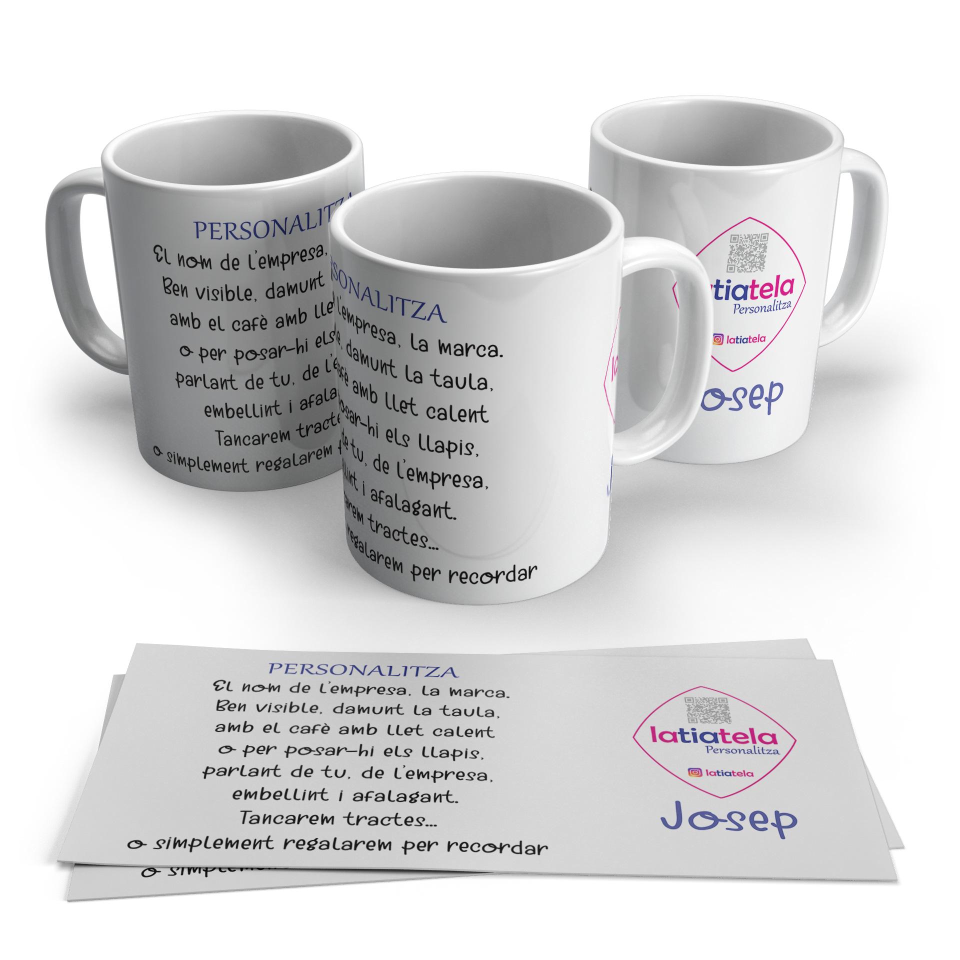 Promoció tassa personalitzada per a grups