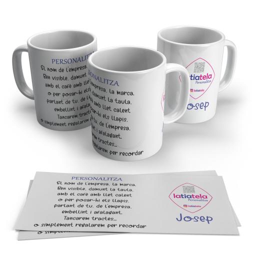 Promoció tassa personalitzada per a grups