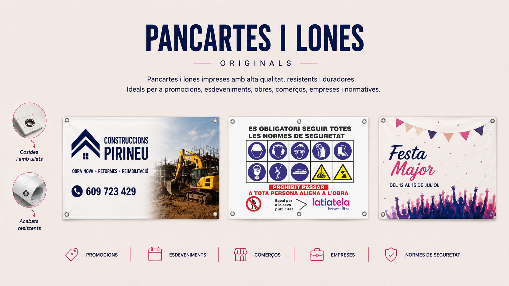 Pancartes i lones originals
