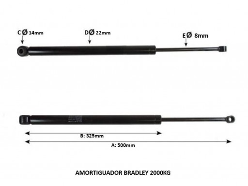AMORTIGUADOR BRADLEY 2000KG