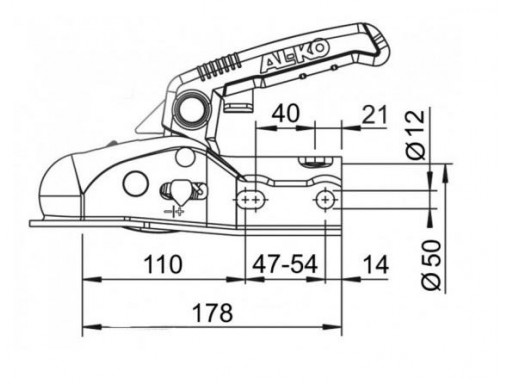 CABEZA DE ENGANCHE ALKO 2700 KG 50 C/F [1]