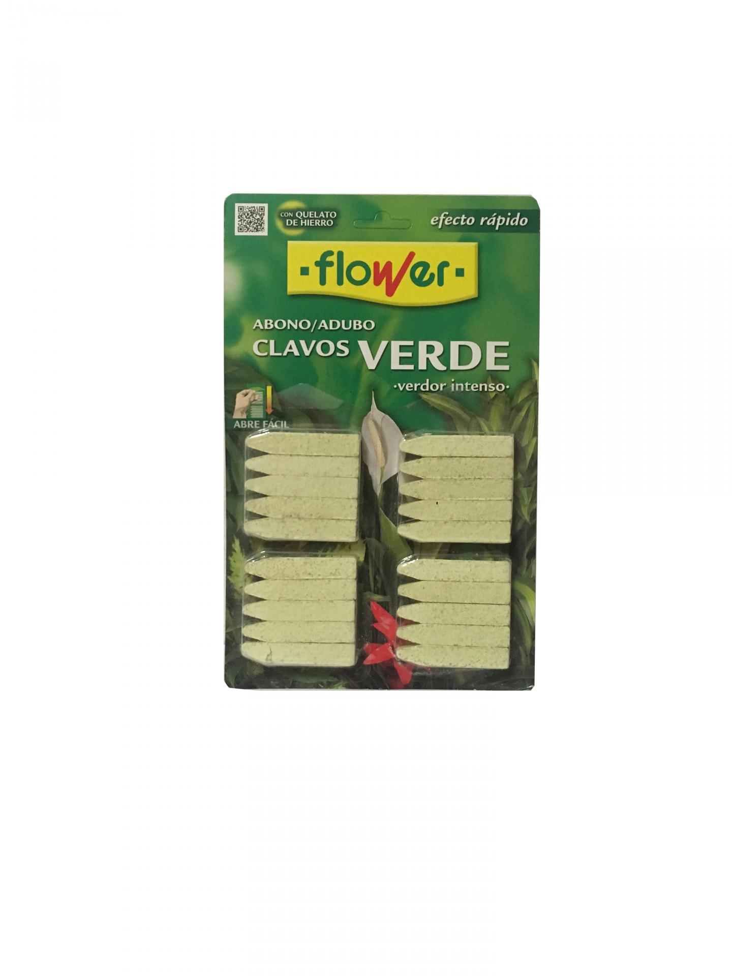 Abono en Clavos para plantas verdes Flower. 