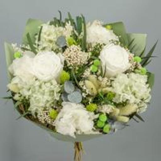 Ramo flores secas y preservadas valentino blanco [0]