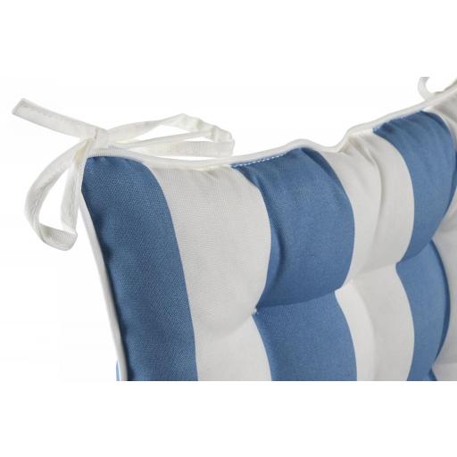 Cojín silla rayas azul [1]