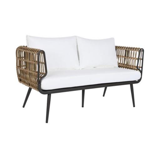 Conjunto muebles sofa exterior blanco [2]