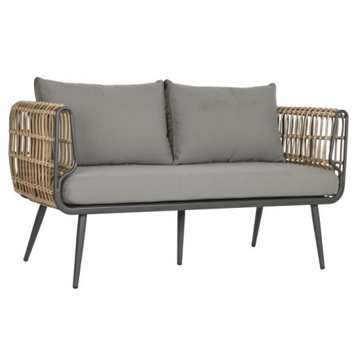 Conjunto muebles sofa exterior gris [2]