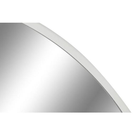 Espejo pared metal redondo blanco 100 cm [2]