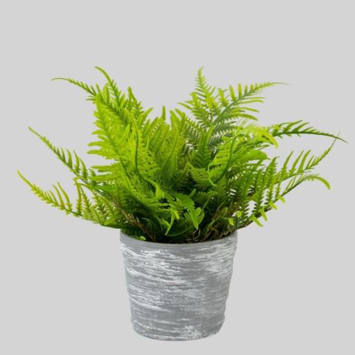 Planta artificial helecho con maceta 24 cm