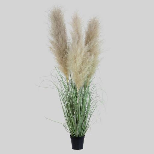  Planta artificial pampas 120 cm crema