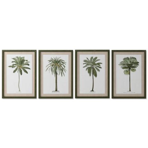 Set 4 cuadros cristal palmera [0]