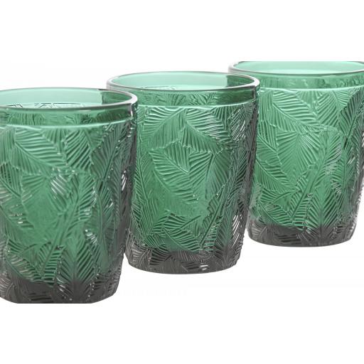 Set 6 vasos cristal con relieve hojas 300 ml [2]