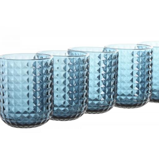 Set de 6 vasos cristal azul [1]