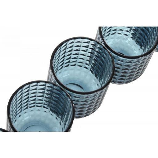 Set de 6 vasos cristal azul [2]
