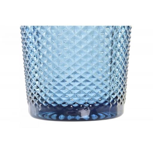 Set de 6 vasos cristal relieve azul [2]