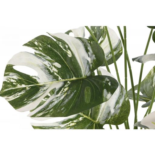  Planta artificial monstera variegata con macetero cerámica [1]