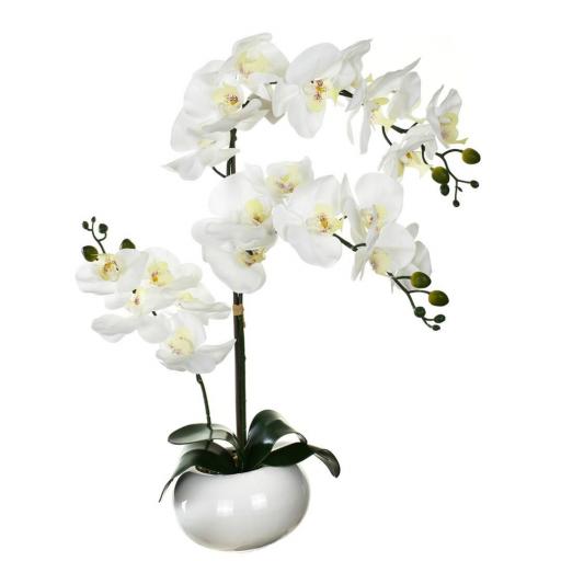  Planta artificial orquidea blanca