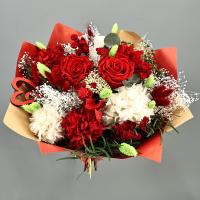 Ramo flores secas y preservadas valentino rojo