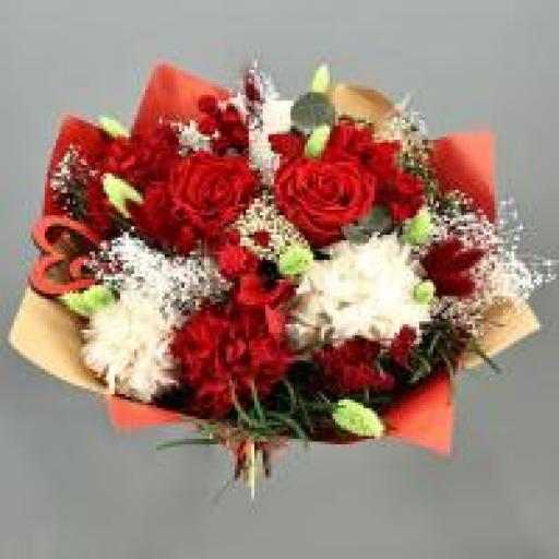 Ramo flores secas y preservadas valentino rojo