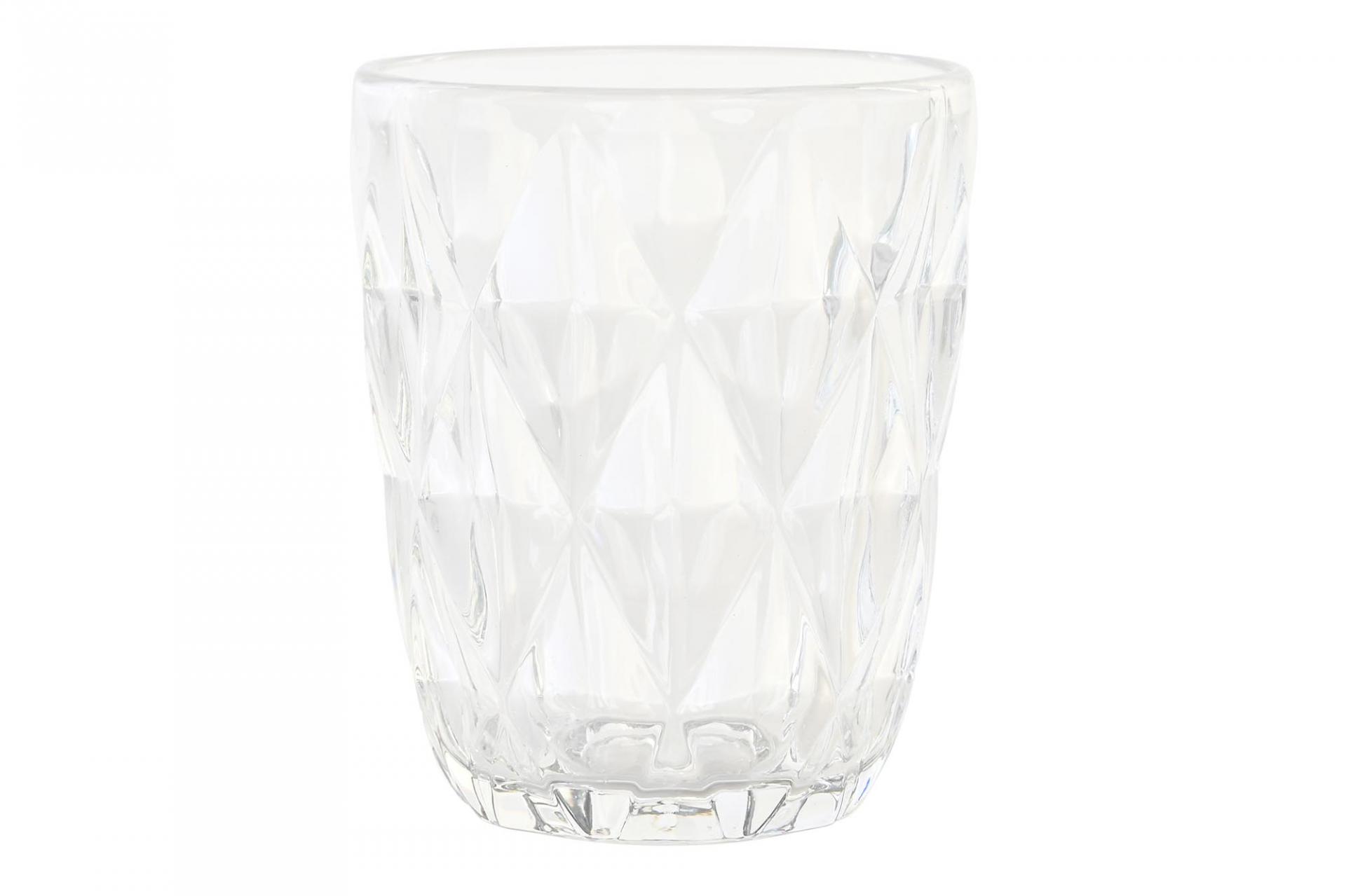 Set 6 vasos cristal con relieve 240 ml. Envío 24-48 horas
