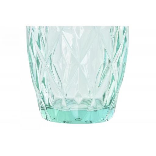 Set 6 vasos cristal con relieve 240 ml turquesa [1]