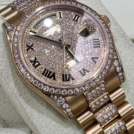 Rolex Day Date full diamonds factory ref.118338 with stickers full set from 2012 [2]