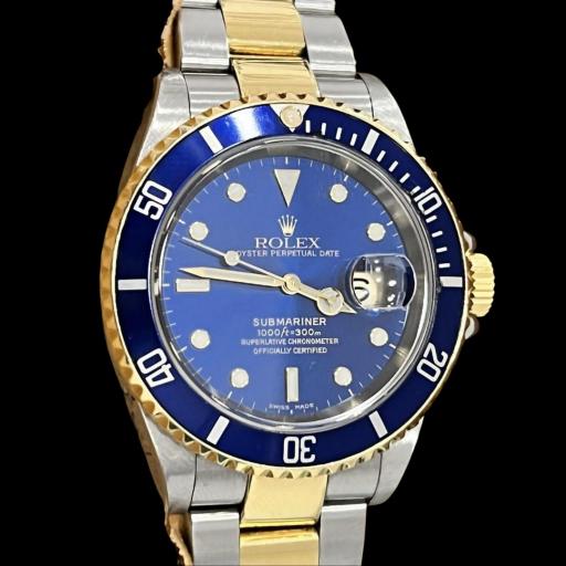 Submariner  Steel and Gold Ref: 16613 blue dial - serial F - From 2004 - Full Set [0]