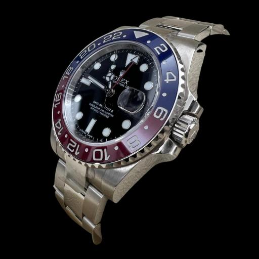 Rolex GMT-Master ll white gold Ref .116719BLRO from 2018 discontinued, new conditions  some stickers full set  [1]