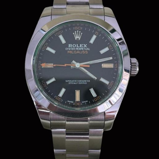 Rolex Milgauss 2021 116400GV Acero Dial Negro Cristal Verde  40mm Discontinuado. [0]