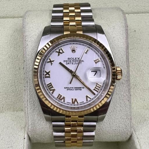 Rolex Date Just steel gold 36mm random series ref.116233 with box from 2014