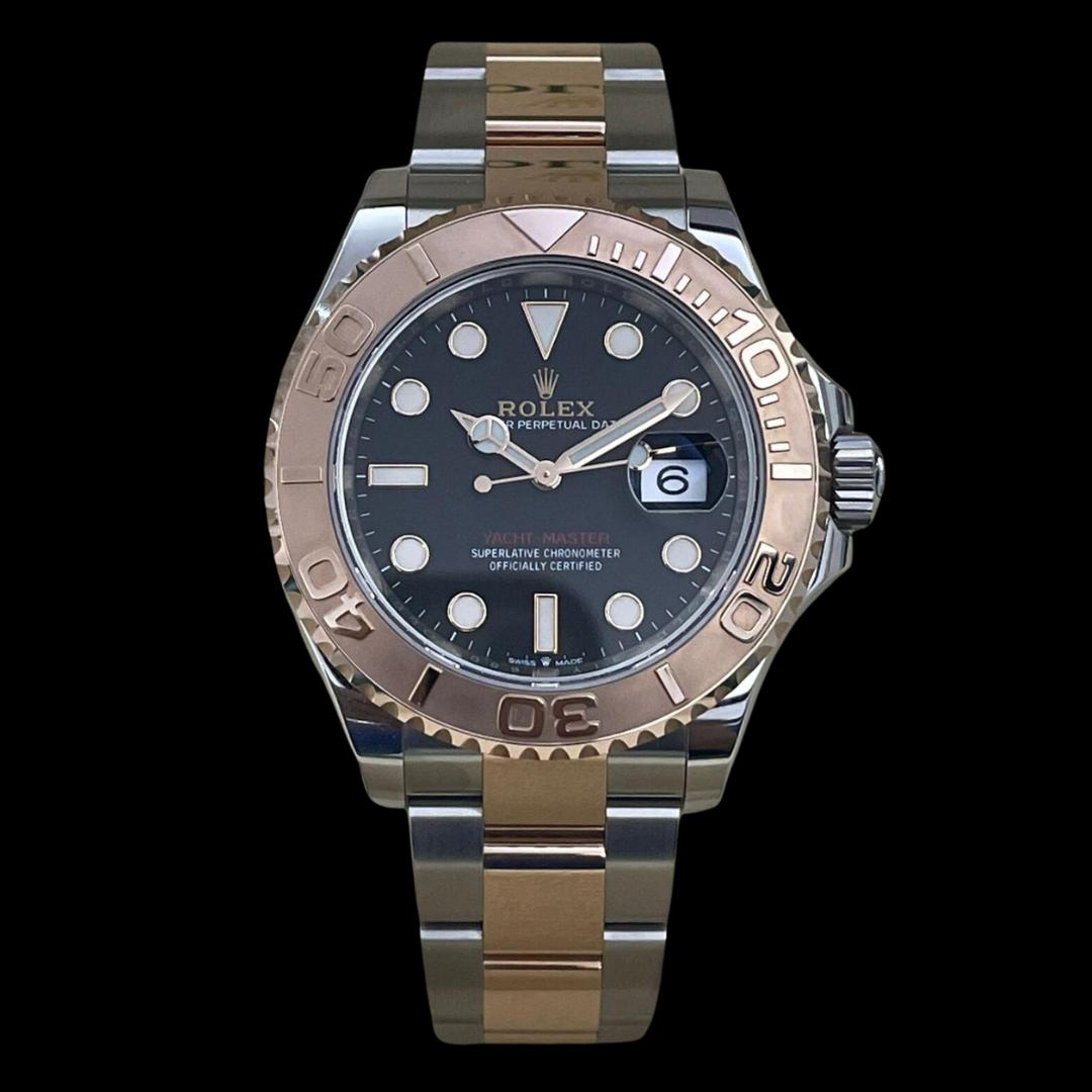 Rolex Yacht Master black face ref.126621 new model steel and rose gold Like New 2022