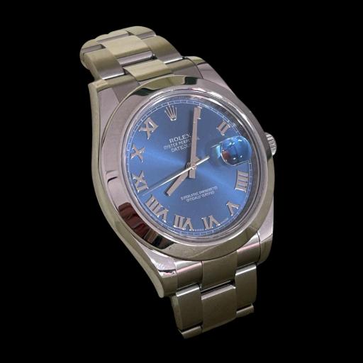 Rolex Datejust 41mm re.116300 blue roman dial from 2015 full set like new  [2]
