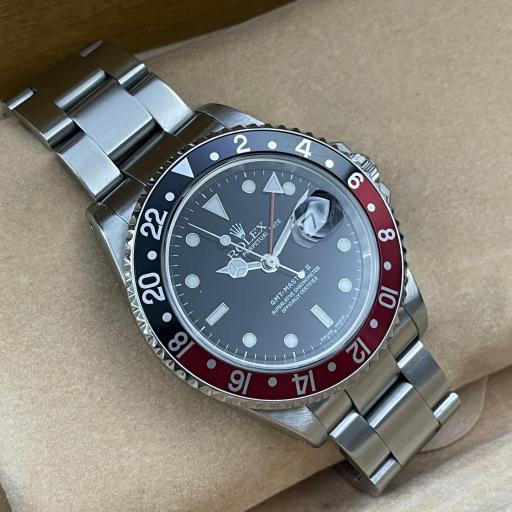 Rolex GMT II ref.16710 "COKE" bezel, solid endlinks very good conditions with box. [2]