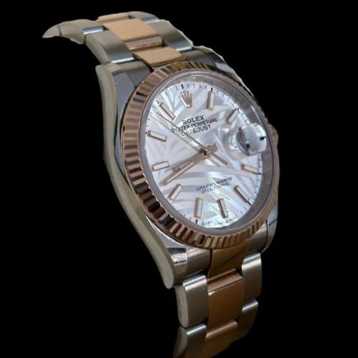 Rolex Ref: 126231- Date Just 36mm Steel and Rose Gold - Palm dial - Full set Like new from 2022 [2]