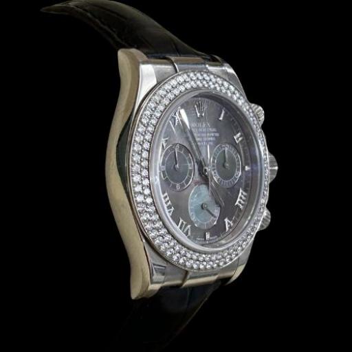 Very rare Rolex Daytona - MOP Thaiti - White Gold - Ref: 116589RBR - From 2003 - Diamonds Factory [2]