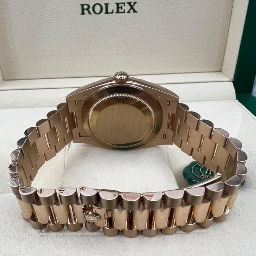 Rolex Day-Date 40mm ref.228235 Olive Green 60th Anniversary President Rose Gold FULL SET 2019  [3]
