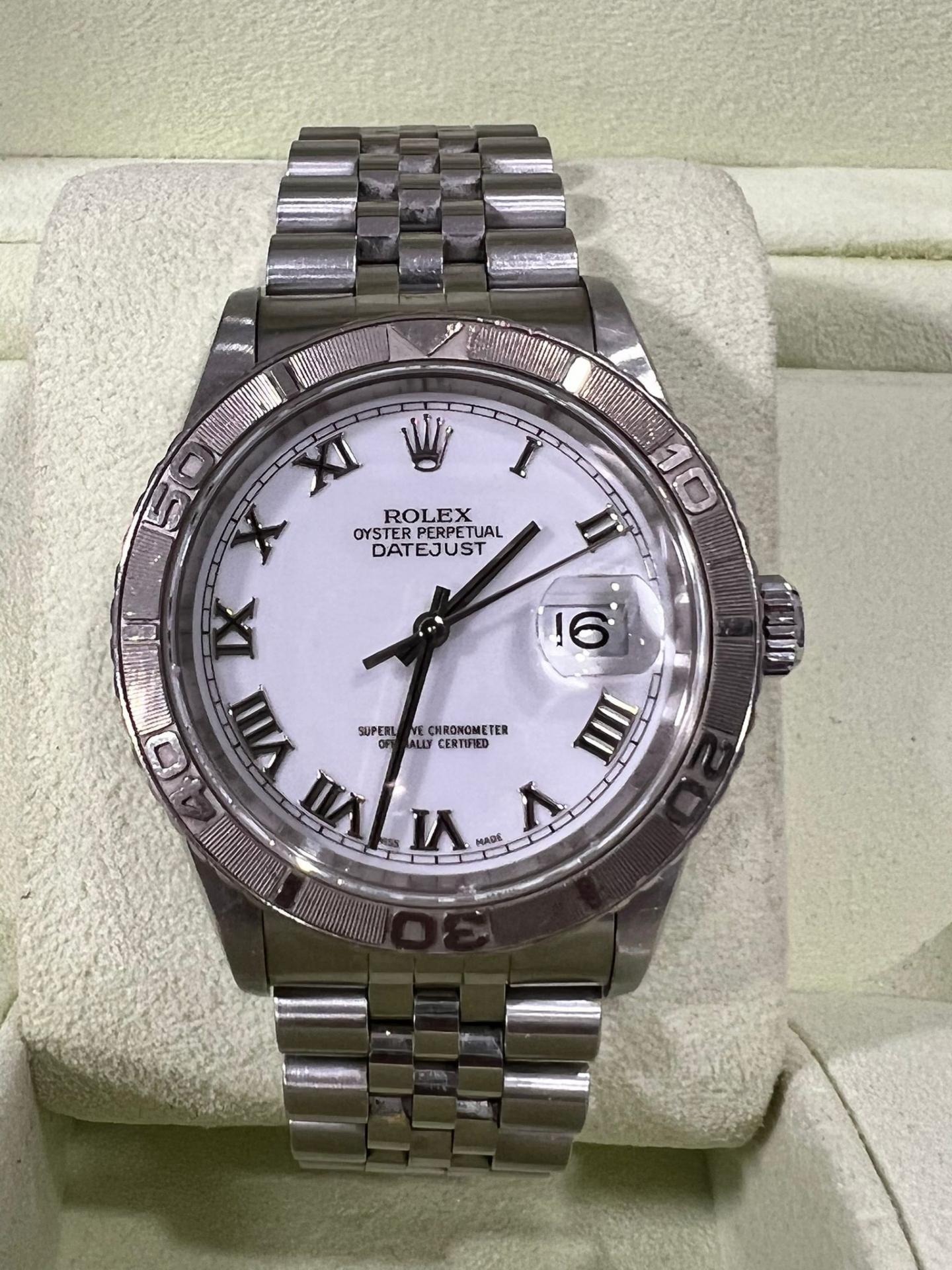 Rolex Datejust Turn-O-Graph ref.16264 white roman dial from 2003 with box 