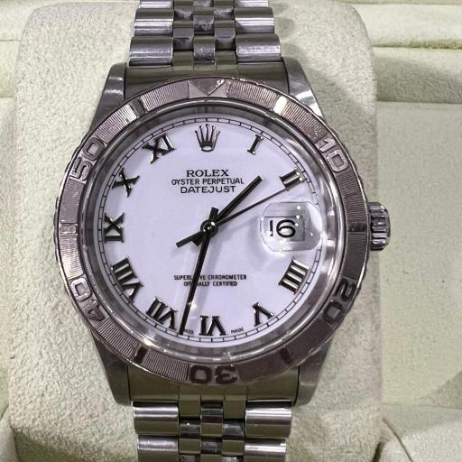 Rolex Datejust Turn-O-Graph ref.16264 white roman dial from 2003 with box 