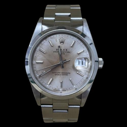 Rolex Date - Ref: 15200 - Silver and tropical dial - From 1995 - Serial W