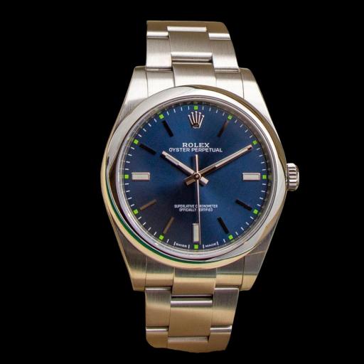 Rolex Oyster perpetual 39mm blue dial from 2016 full set  [0]