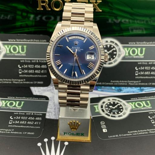 Rolex Day-Date 40 Blue Dial 18K White Gold President Automatic [0]