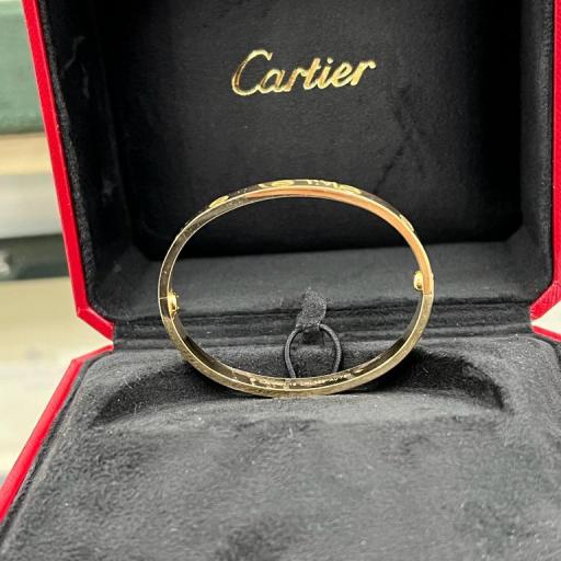 Cartier "LOVE" bangle en oro amarillo 18 Kt  ref.LRL338 talla 16 caja. [3]