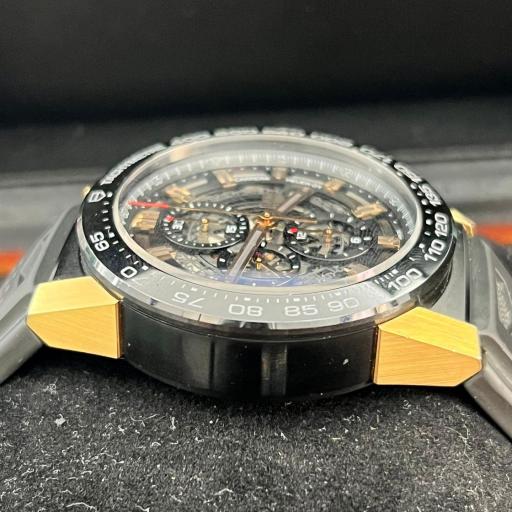 Tag Heuer Carrera Chronograph Skeleton 45mm rose gold & PVD like new ref. CAR2A5A [2]
