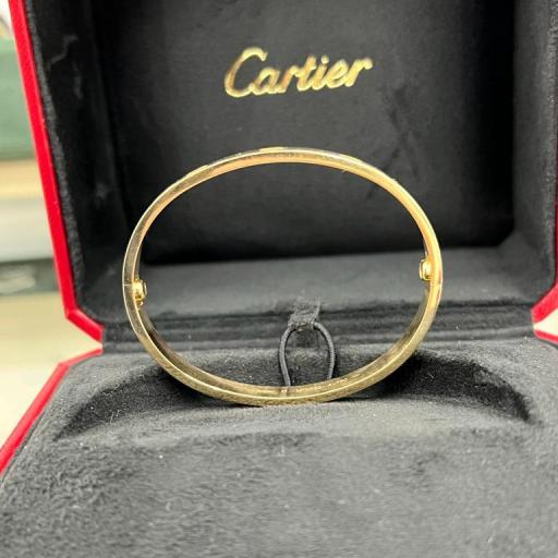 Cartier "LOVE" bangle en oro amarillo 18 Kt  ref.NFK893 talla 17 caja y Garantía. [1]
