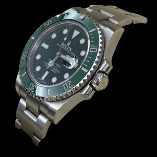 Submariner Date green face green bezel 116610LV "HULK" like new full set, DISCONTINUED model from 2015 bicolor card [2]