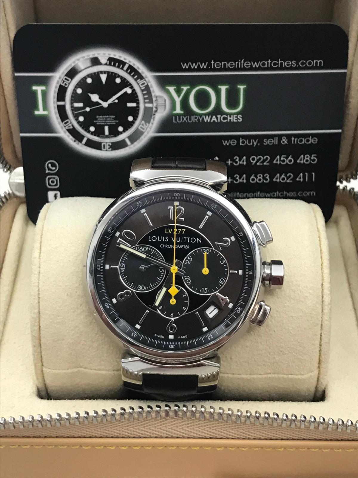 Louis Vuitton Q1141 Automatic Watch Tambour Chrono El Primero Used from  Japan